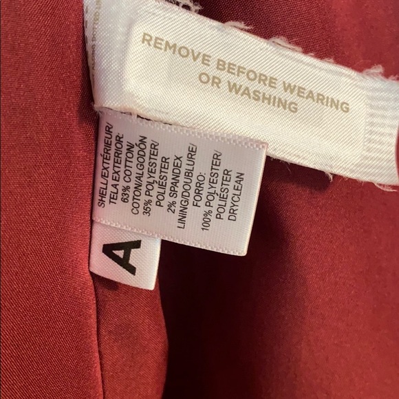 Loft 10 Red Textured No Collar Structured Blazer - Picture 9 of 9